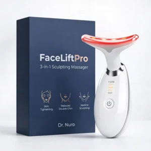 faceliftpro 3 in 1 sculpting massager tighten skin, reduce double chin & define jawline — advanced heat + vibration for visible lift